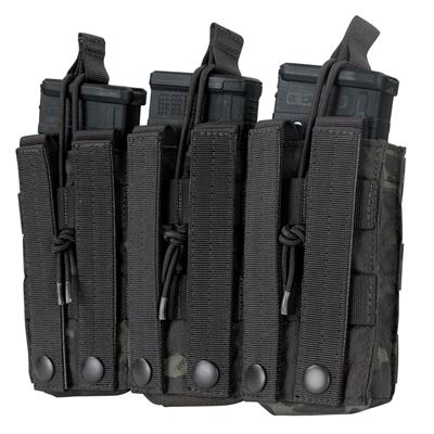 Triple Open-Top M4 Mag Pouch MOLLE MULTICAM® BLACK