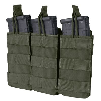 Triple Open-Top M4 Mag Pouch MOLLE RANGER GREEN