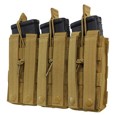 Triple Open-Top M4 Mag Pouch MOLLE COYOTE