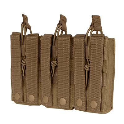 Triple Open-Top M4 Mag Pouch MOLLE COYOTE