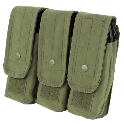 Triple AR/AK Mag Pouch MOLLE Olive