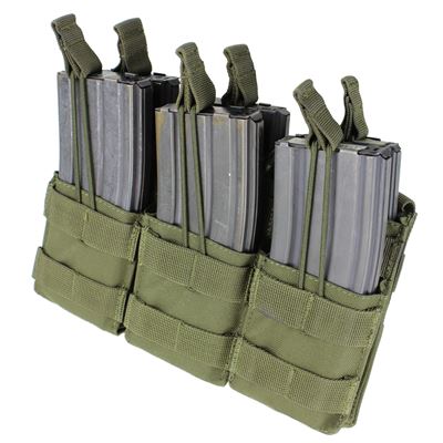 Triple Stacker Open-Top 6xM4/6xM16 Mag MOLLE Pouch Olive