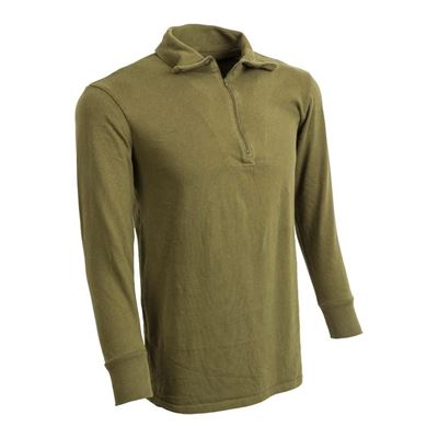 BW turtleneck shirt with zipper OLIVE used