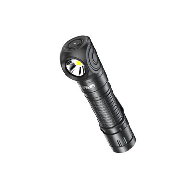 Headlamp M2R rechargeable, right angle, multifunctional, 1200 lumens, 120 metres