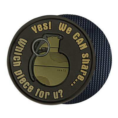 "WE CAN SHARE" Grenade Patch - PVC - Brown