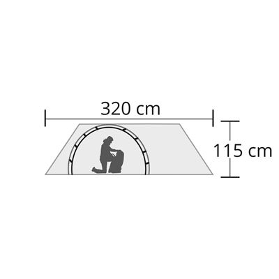 Tent for 2 persons Hyggelig GREEN