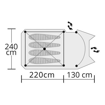 Tent for 4 persons Hyggelig GREEN