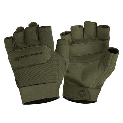 DUTY MECHANIC fingerless gloves OLIVE GREEN