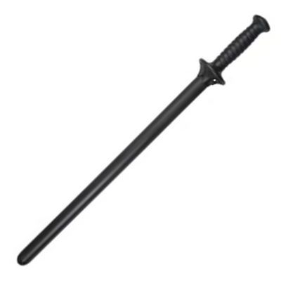 Straight baton with shield 63 cm BLACK