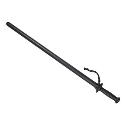 Straight baton with shield 68 cm BLACK