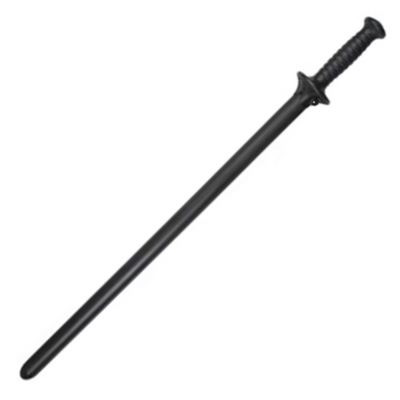 Straight baton with shield 73 cm BLACK