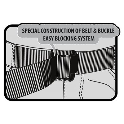 Polyester belt URBAN TACTICAL BLACK