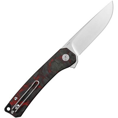 Folding Knife OSPREY Fine Edge G10/CF BLACK/RED