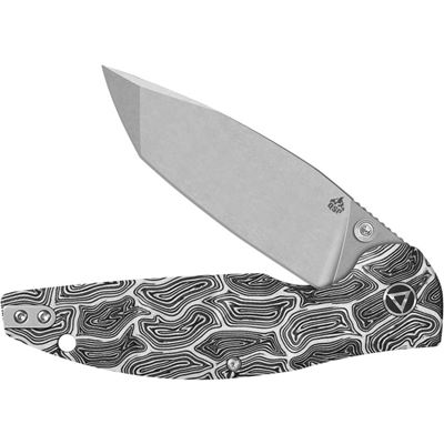 Folding Knife TURTLE PUNK Tanto Edge WHITE/BLACK