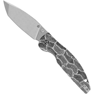 Folding Knife TURTLE PUNK Tanto Edge WHITE/BLACK