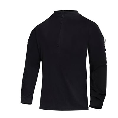 Shirt 1/4 zip Tactical Airsoft Combat BLACK