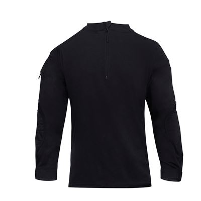 Shirt 1/4 zip Tactical Airsoft Combat BLACK