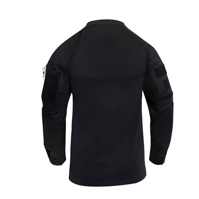 Shirt 1/4 zip Tactical Airsoft Combat BLACK