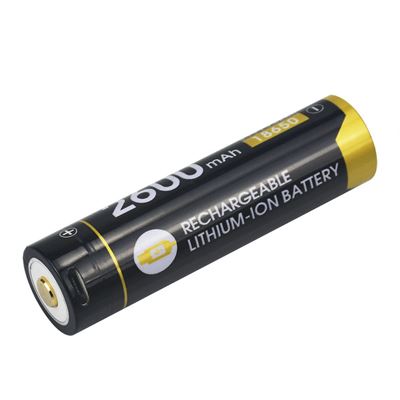 Rechargeable battery R26 2600 mAh micro USB type 18650