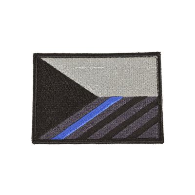 Patch CZECH Flag w/ BLUE Stripe Velcro