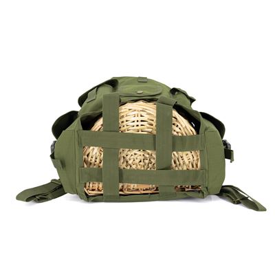 Mushroom backpack with wicker insert GREEN