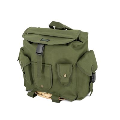 Mushroom backpack with wicker insert GREEN