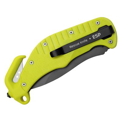 Folding Knife RESCUE Fine Edge YELLOW