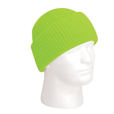 U.S. knitted hat reflective green