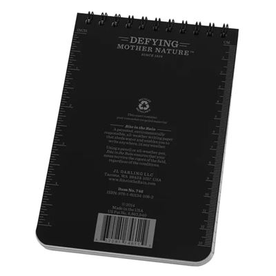 BLACK Notebook TOP-SPIRAL 4x6"