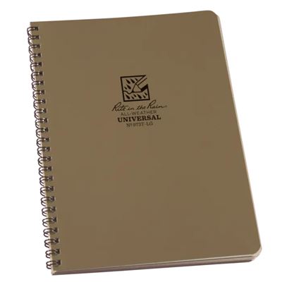 Large Side Spiral Notebook 6 5/8"x 8 1/2" 973 TAN