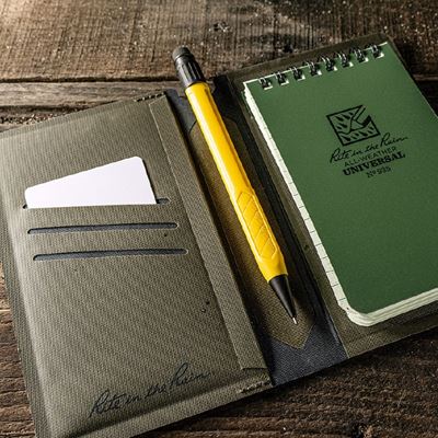 Waterproof MONSOON HORIZON wallet for a small notebook with a pencil