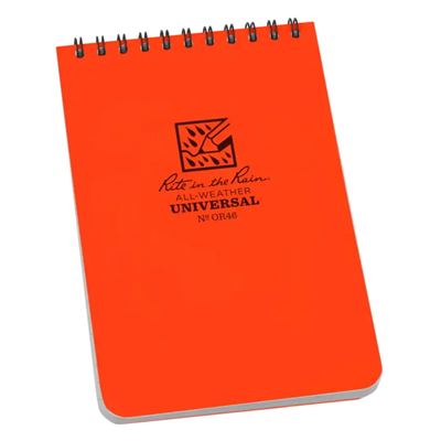 Blaze Orange Notebook TOP-SPIRAL 4x6"