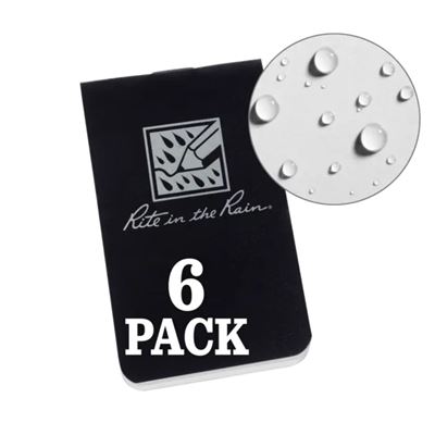 On-The-Go Notebooks (6-pack) BLACK