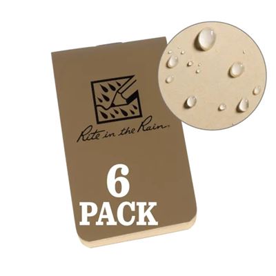 On-The-Go Notebooks (6-pack) TAN