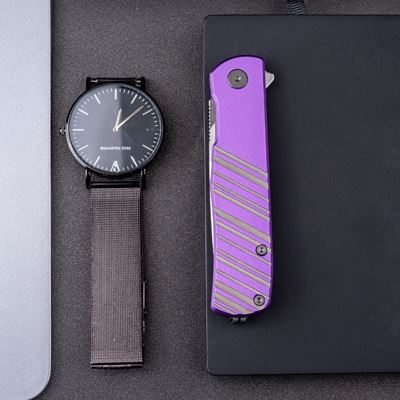 Folding Knife KARLY PURPLE/GREY
