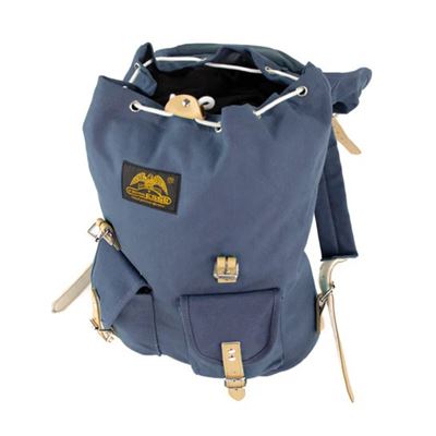 Cotton Hiking Backpack with Real Leather Stripping 15L BLUE