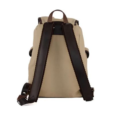 Hiking and leisure trucksack 14l KHAKI/DARK BROWN LEATHER