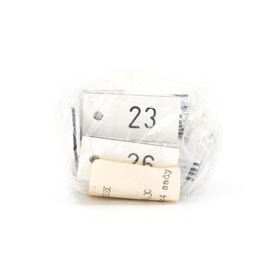 Square labels WHITE made of PVC, set of numbers 1-50