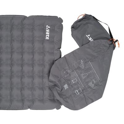LITO inflatable sleeping mat 193x63x8 cm with bag GREY