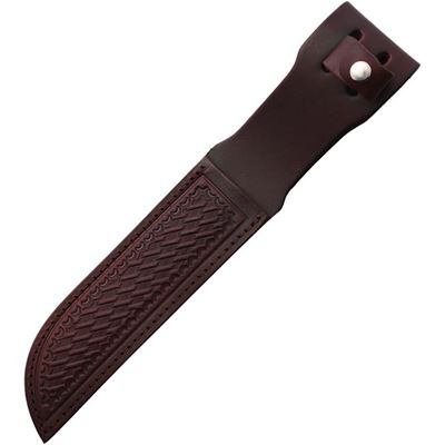 Sheath for fixed blade knife 7,5" leather DARK BROWN