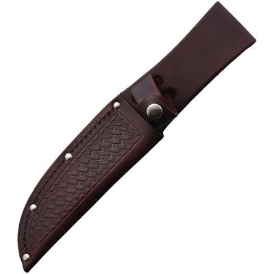 Sheath for fixed blade knife 5,5" leather DARK BROWN