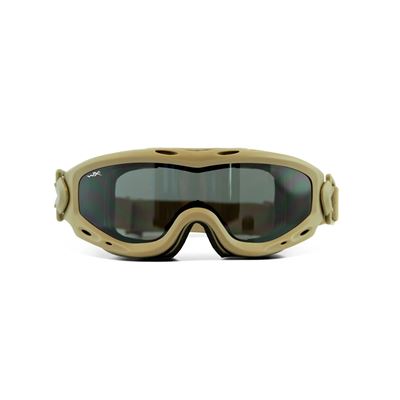 Tactical goggles SPEAR DUAL LENS set 3 lenses TAN frame