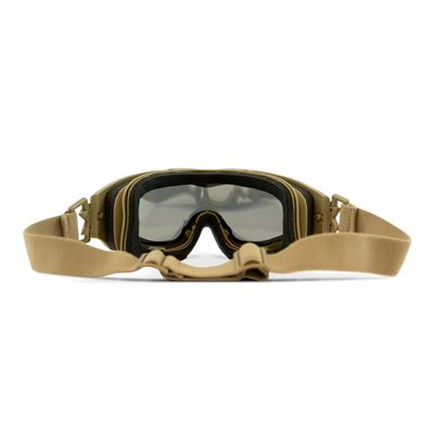 Tactical goggles SPEAR DUAL LENS set 3 lenses TAN frame