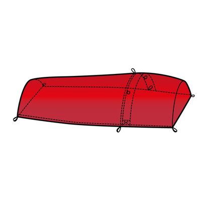Emergency bag for two people SURVIVAL BAG DOUBLE RED