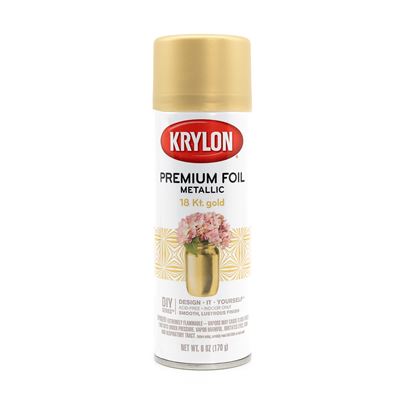 Krylon Premium Foil Metallic Paint Spray 18kt GOLD
