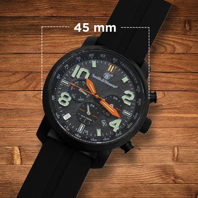 Watch CHRONOGRAPH rubber band BLACK