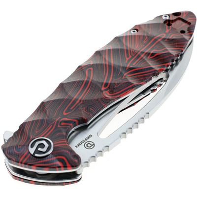 Folding knife NEO-SHILIN F smooth blade RED DEFCON TD009FRD 7