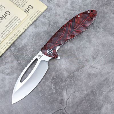 Folding knife NEO-SHILIN F smooth blade RED DEFCON TD009FRD 6