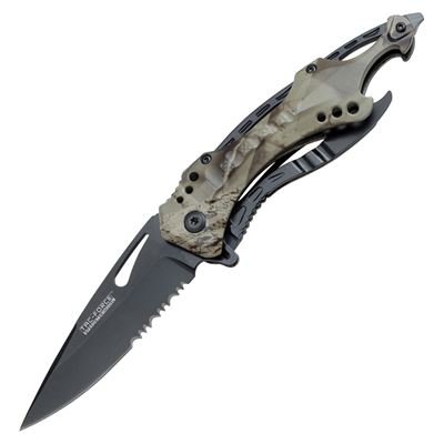 Folding Knife with Can Opener GREY CAMO