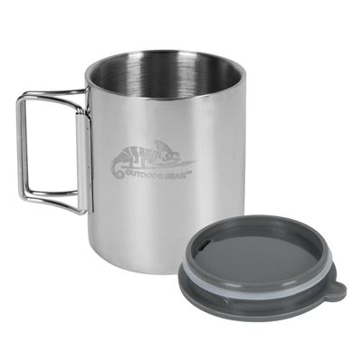 Thermo mug with lid stainless steel SILVER
